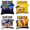 Pikachu Bettwäsche-Set für Kinder Weicher und strapazierfähiger Bettbezug und Kissenbezug