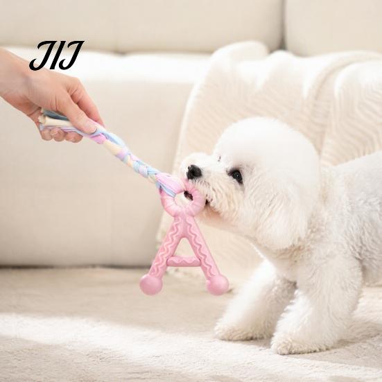Alphabet Chew Toys A-Letter Dog Toy with Braided Rope, Tug of War Pet Boredom Gum Friendly Toy, Puppy Teeth Cleaning for Small Medium Breed Dogs