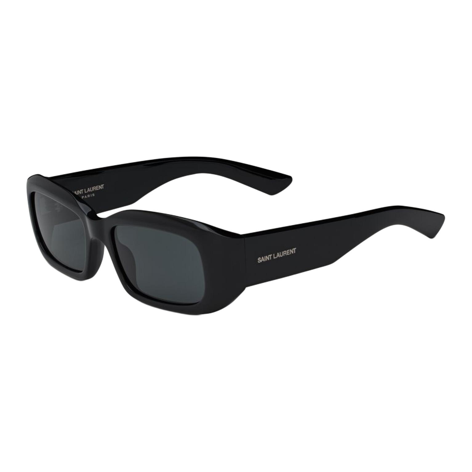

Saint Laurent Logo Acetate Rectangular Sunglasses Women sunglasses Black 822267-Y9956-1000 Basic Packaging-Eyeglass Case