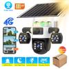 V380 Pro 3 Lens Outdoor Security Network Camera Wireless 4G Solar CCTV 10X Zoom,4G Sim Solar Cameras HD Video Motion Detection