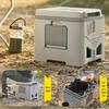 Portable Folding Adult Camping Toilet - Odor-Proof for Outdoor, Car, and Self-Driving Tours.