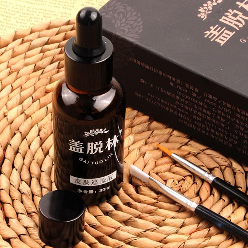 30 ml Vitiligo Leukoderma Abdeckflüssigkeit Wasserfeste Abdeckcreme Flüssigkeit Frauen Männer Gesicht Verfärbte Haut Vitiligo Patches Make-up