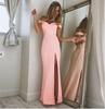 Autumn Hot Style Simple Bandeau Slit Floor-Length Dress