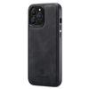 DG.MING For iPhone 14 Pro Case Back Guard PC+TPU+PU Leather Coated Cover