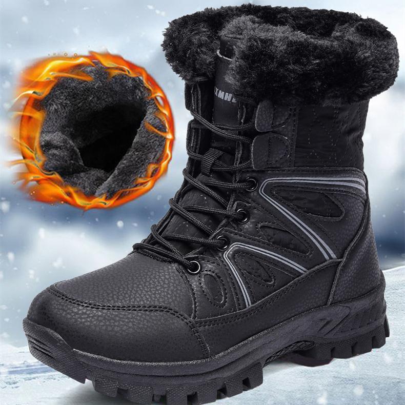 Женские зимние бархатные зимние ботинки — фото 17