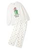 Super Mario Long and Pants PMCT241327 OWHT Men's T-Shirt Set,