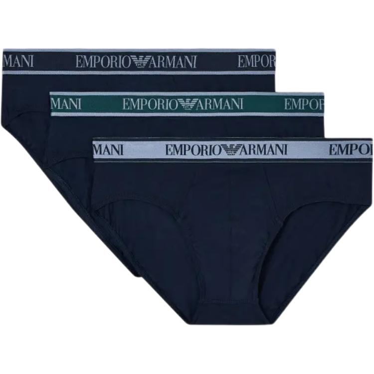 

Emporio Armani FW25 Cotton Stretch Letter Triangle Underwear Three-Pack Men underwear EM000258-AF10779-MB254 XL