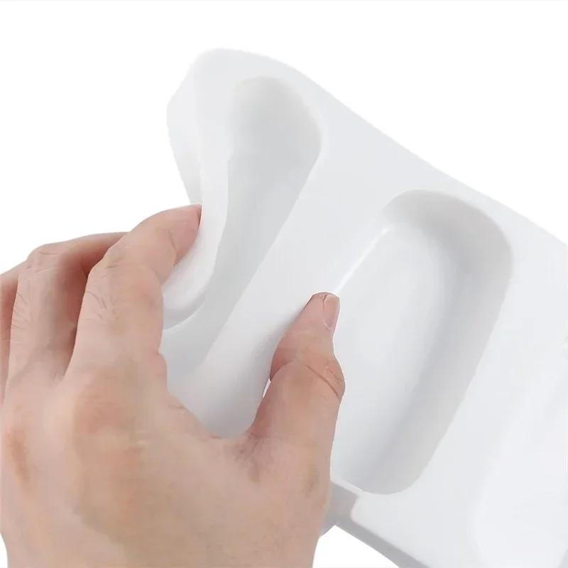 Silicone Ice Cream Mold DIY Homemade Popsicle Molds Freezer Juice 4 Cell Big Size Ice Cube Tray Popsicle Barrel Maker Mould