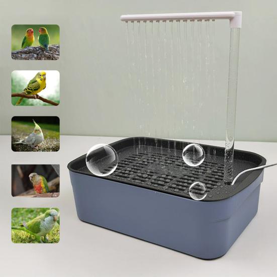 Bagnetto Automatico per Uccelli Yousheng con Pompa Vasca da Bagno Elettrica per Pappagalli con Acqua Circolante Doccia per Uccelli Contenitore Accessorio Gabbia per Cocorite Calopsitte