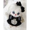 Niannyyhouse 10cm Plush Clothes, Black Mesh Dress, Interchangeable Cotton Doll Clothes