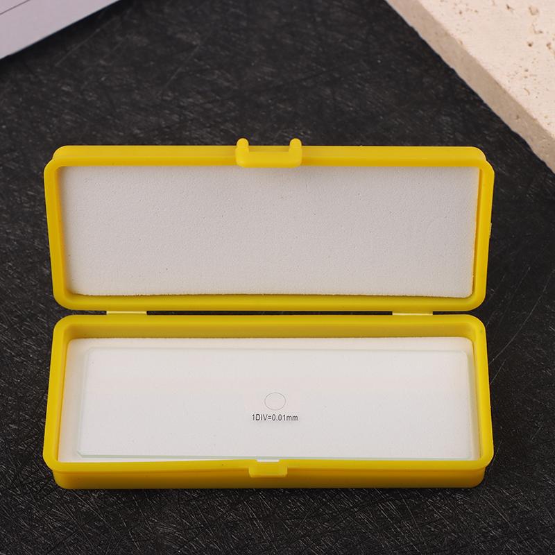 Micrómetro Ocular Diámetro 19Mm Vidrio Óptico Regla Cruzada Retículo Para Microscopio Biológico 23.2Mm Ocular Div 1 0.1 0.05 0.2 Mm