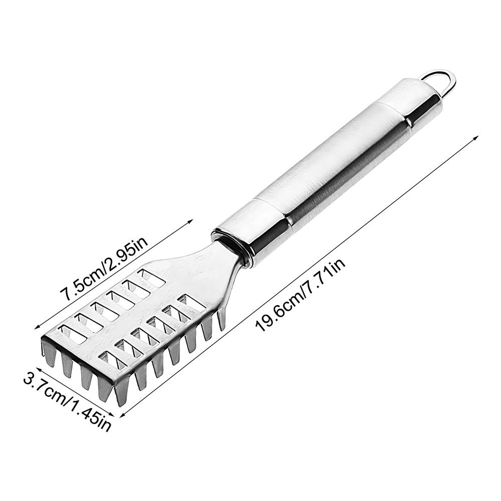

Fish Scaler Tool Stainless Steel Fish Skin Scraper Fish Scraper Fish Scale Removal Tool Fish Skin Scraper Kitchen Fish Cleaning сірий колір