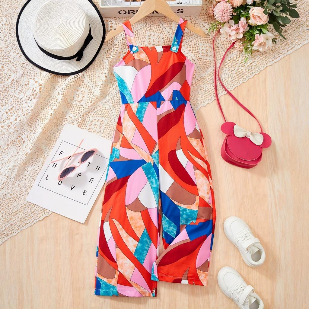 Girls Stylish Summer Thin Jumpsuit - Kids Casual One-Piece
