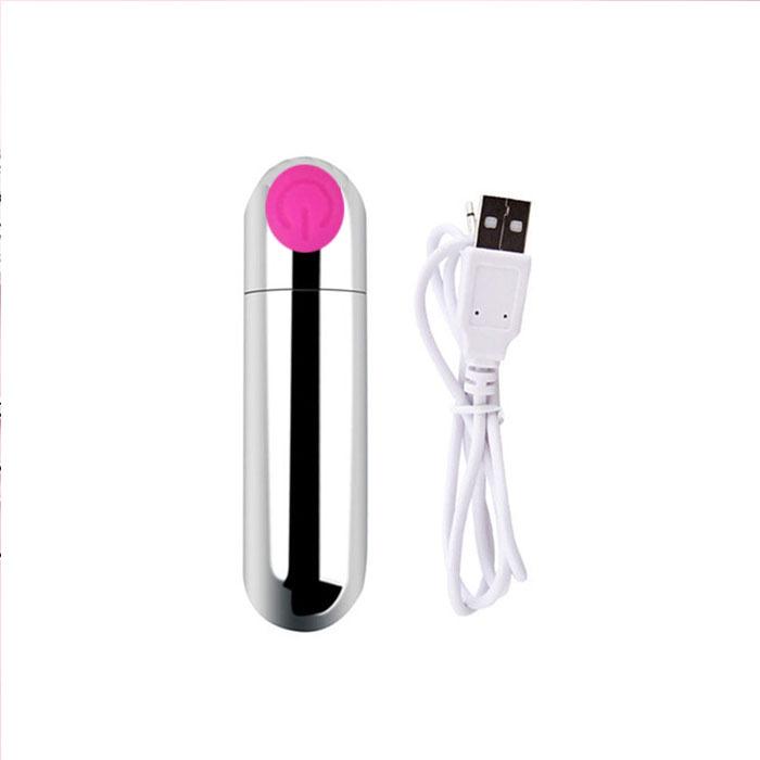 Ten-Frequency Vibrating Bullet Vibrator - Portable Electroplated Adult Toy for Women