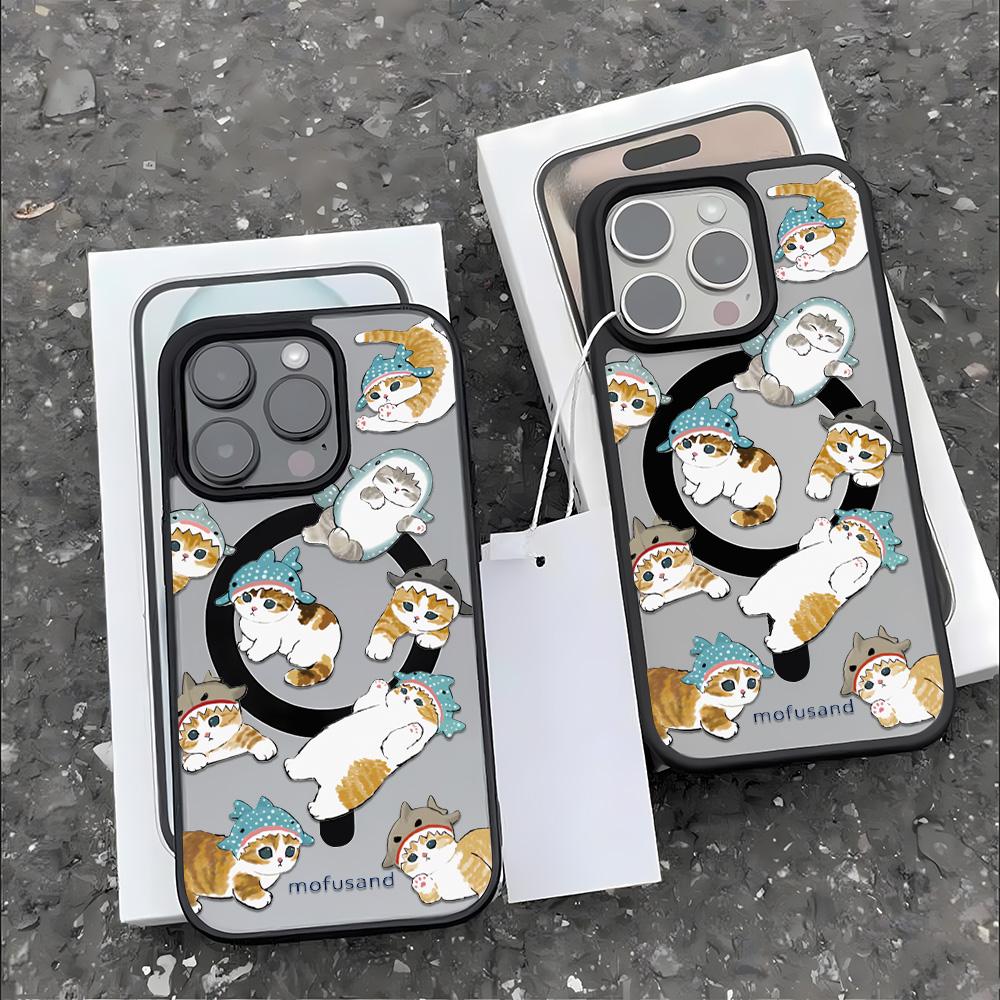 Magnetic Phone Case for iPhone 11 12 17 14 15 Pro Max 15 14 16 Pro13 14 15 16 Shockproof Case Mag-Safe Magnetic Ring Back Cover