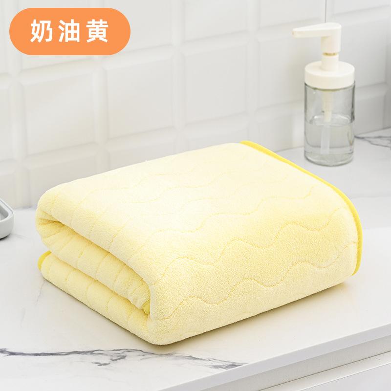 Towel New Coral Fleece Water Pattern Large Bath Towel Soft Absorbent Home Household Adult Face Towel
