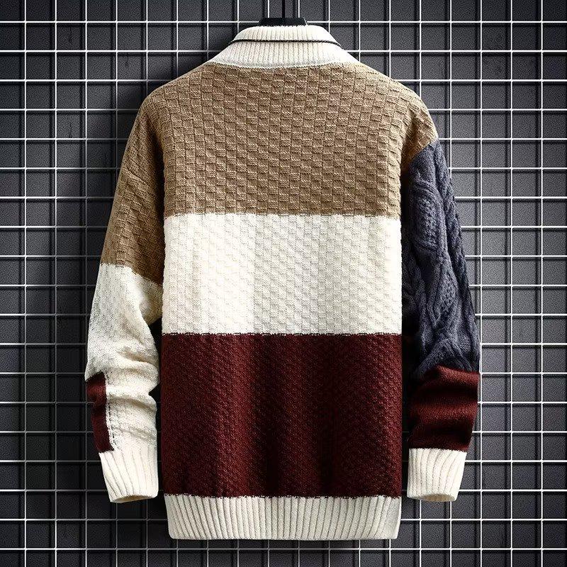 2023 Boys' Half-High Collar Thickened Sweater for Teens