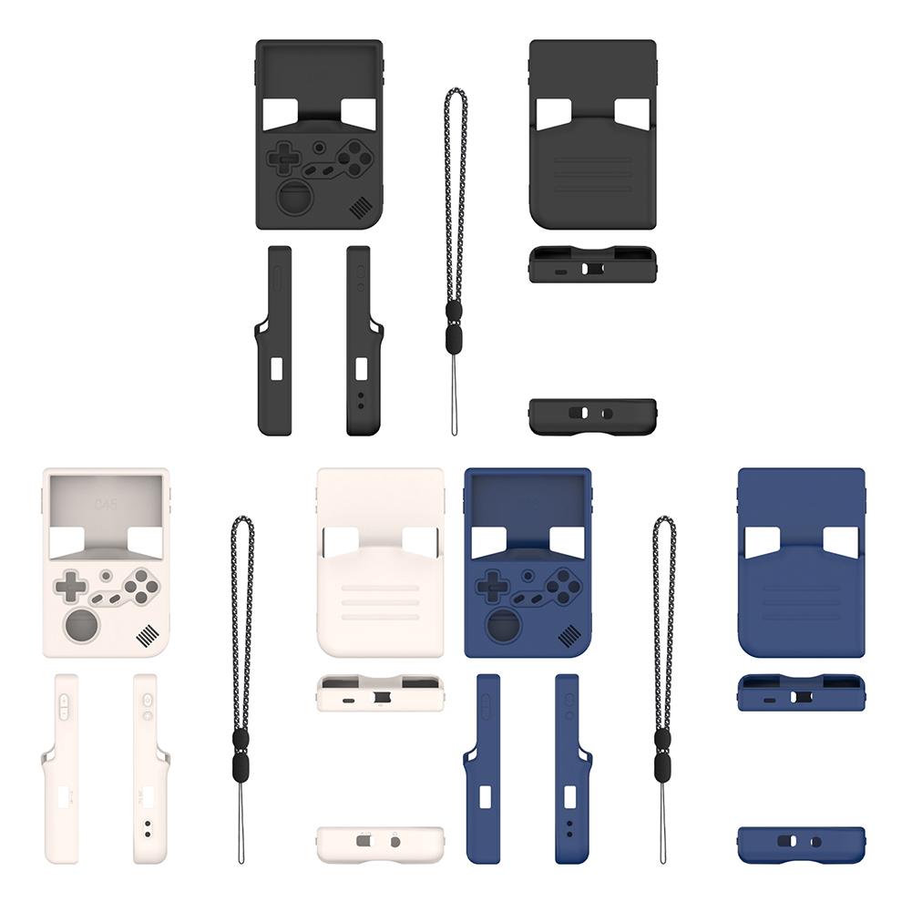 Silicone Protective Case with Lanyard Shockproof Soft Skin Cover Protector for ANBERNIC RG40XXV Handheld Game Console