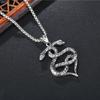 Tide Retro Snake Shape Titanium Steel Sweater Necklace