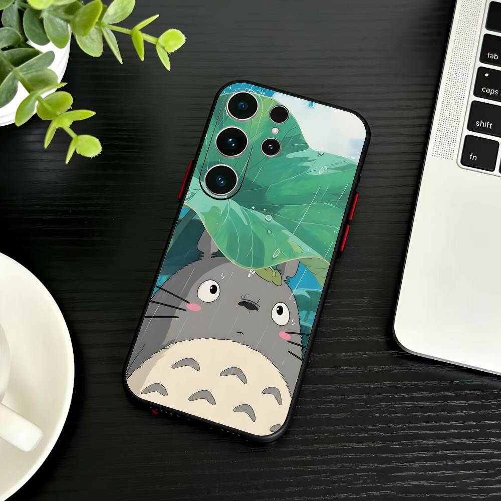 Cartoon O-Totoro-ES Phone Case For Samsung S26,S25,S24,S23,S22,S21,S20,Plus,Fe,Lite,Others Black Cover