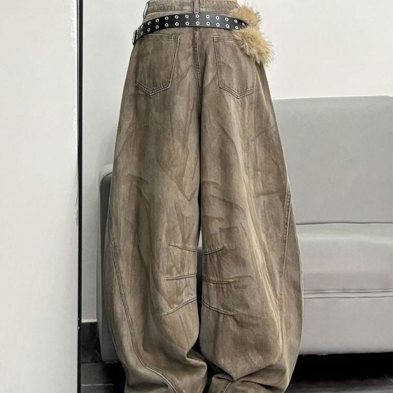 Stil Wasteland Tie Dye Blugi Vintage Largi Picioare Late Îmbrăcăminte Femei Pantaloni High Street Imprimeu Stele Scris Denim Pantaloni Noi