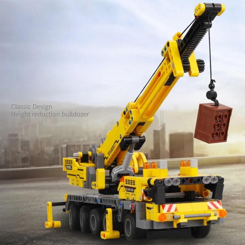 Compatible MOC Sets Technology Series Building Blocks City Mobile Construction Crane Toys Assembling Gift