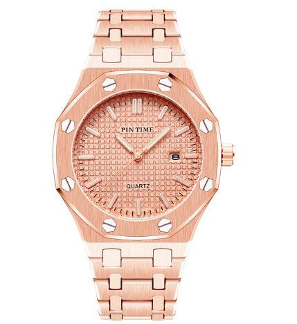 Uhr Automatik Quarzuhr Edelstahlarmband Leuchtzeiger Wasserdicht Mode Sport Herrenuhr