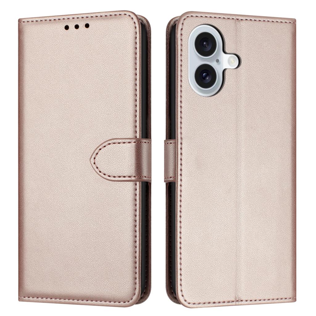 For iPhone 17 Case Stand Wallet Leather Phone Cover with Strap