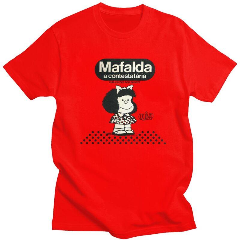 Custom Cool Quino Comic Cartoon Mafalda T Shirt Men Short Sleeves 100 Cotton Tshirt Casual Tee Tops Fashion Tshirts S