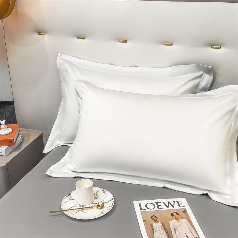 Pure Cotton Solid Color Long-Staple Pillowcase Pair – 100% Xinjiang Cotton, Single Piece, Simple Plain Design