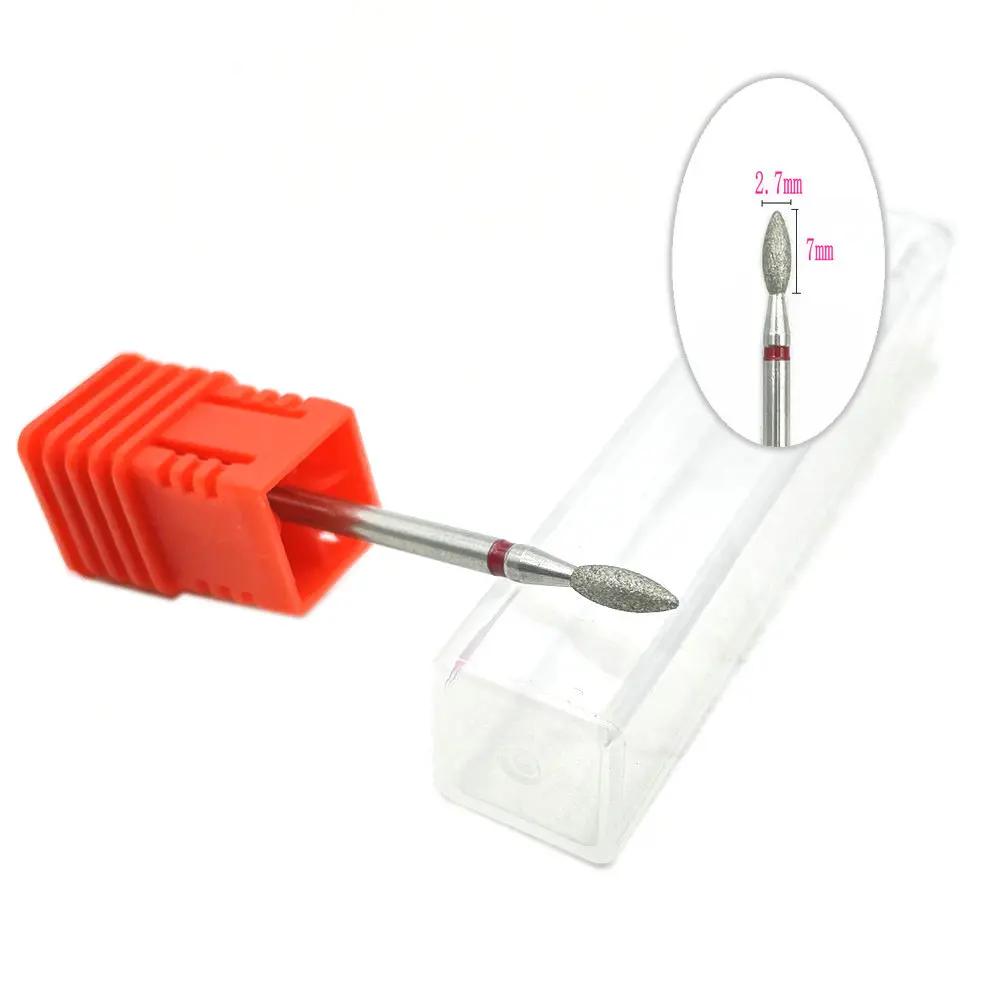 20pcs Diamond Nail Drill Milling Cutter for Manicure Rotary Bits Cuticle Clean Accessory Dental Diamond Burs Polisher 2.35mm