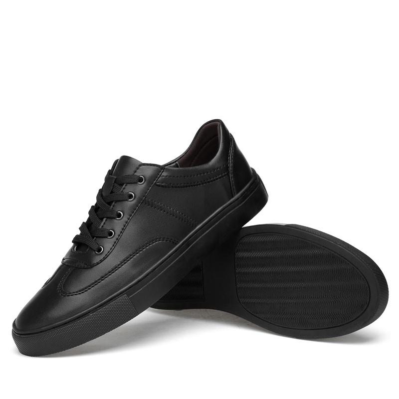 

Fashion Men Casual Sports Sneakers Black White Men Lace-up Lightweight Comfortable Driving Travel Leather Shoes Size 38-48 Men Shoes 48