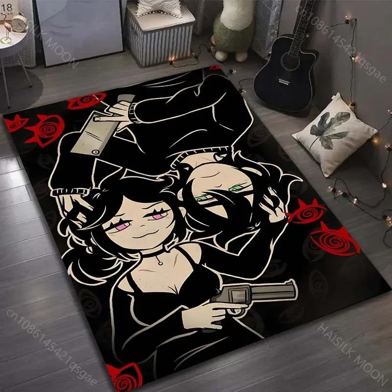 Anime Character Carpet Mat Rug Home Decoration Gothic Style The Coffin of Andy and Leyley Non-Slip Floor Mat Rugs for Bedroom