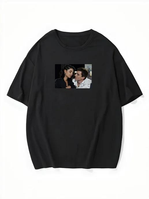Oversized T-shirt with a “Wild Alaz and Asi” print 3XL