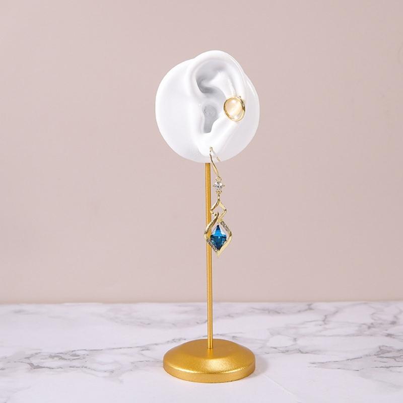 Elegant Ear Stud Organizer Resin Earring Display Rack Earring Display Stand Ear Model Stud Holders Resin Alloy Material