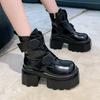 High Quality Women Boots Platform Ankle Boots Casual Outdoor Botas Anti Slip Boots Fathion Shoes Leather