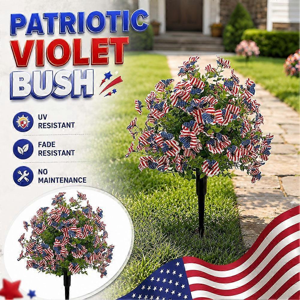 250th Anniversary Artificial Violet Flowers for Independence Day Veterans Day Memorial Day