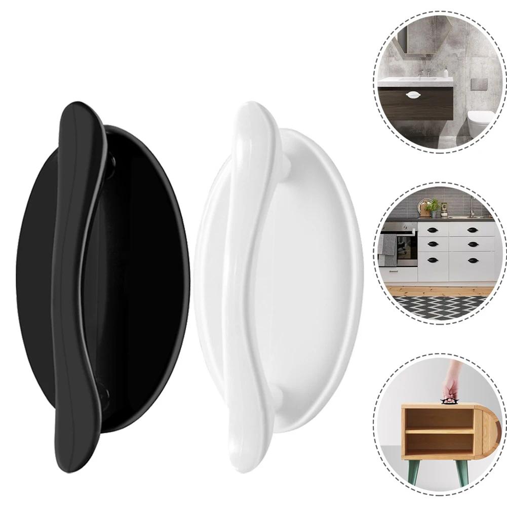 82x49 X29 Mm Door Handle Smooth Strong Home Improvement Refrigerators Self-adhesive Sliding Handle For Doors Curved Handle