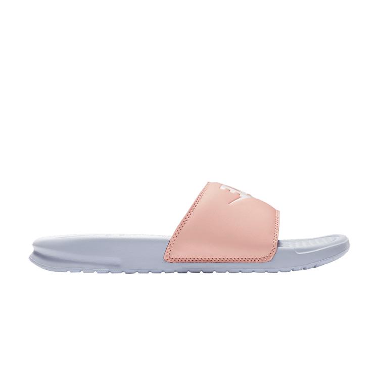 

Женские кроссовки Nike Benassi Slides Washed Coral White Hydrogen-Blue 343881-412