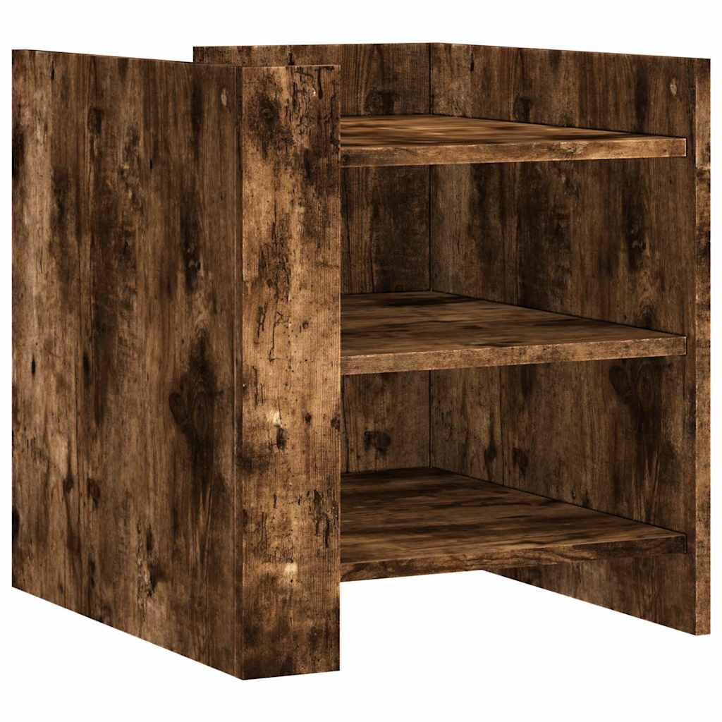 Nightstand Smoked Oak 45x50x50 cm Engineered Wood