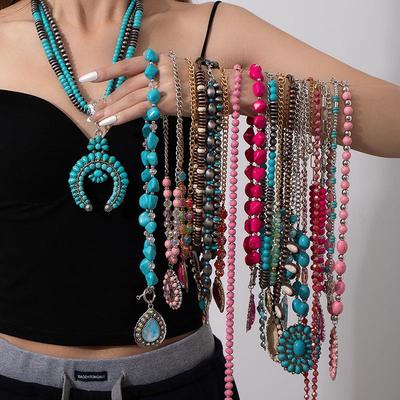 Bohemian Multi-layer Turquoise & Colorful Beaded Clavicle Necklace