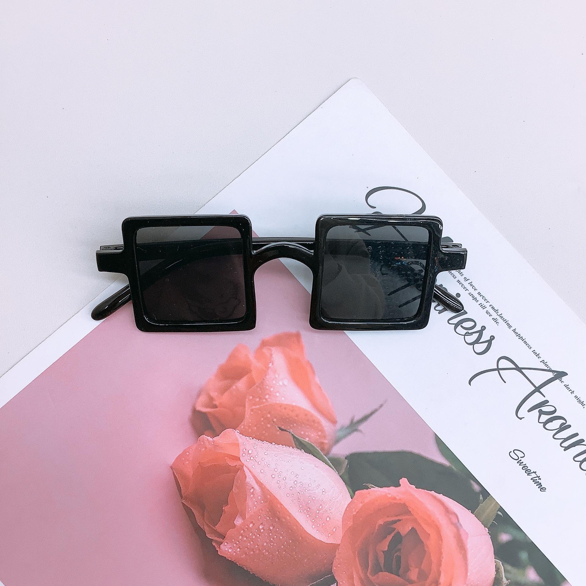 

Модные детские солнцезащитные очки для путешествий Защита от солнца Защита от ультрафиолета Милые солнцезащитные очки для девочек Очки черный серый