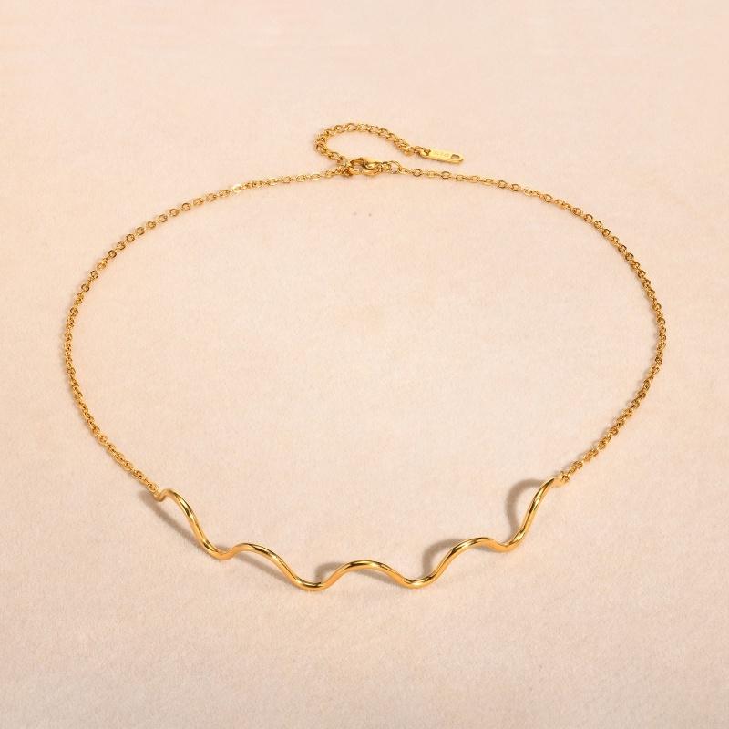 Stainless Steel Wave Cuff Bangle Bracelet for Women, Minimalist Wrist Cuff Bracelets Tarnish Free