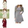 Stylish Women's Knitted Sweater Jumper Mini Dress For Cozy Winter And Autumn Wear