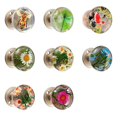 Decorative Ball Door Knob Featuring Nature Inspired Pattern Rustproof Comfortable Handle Simple Maintenance