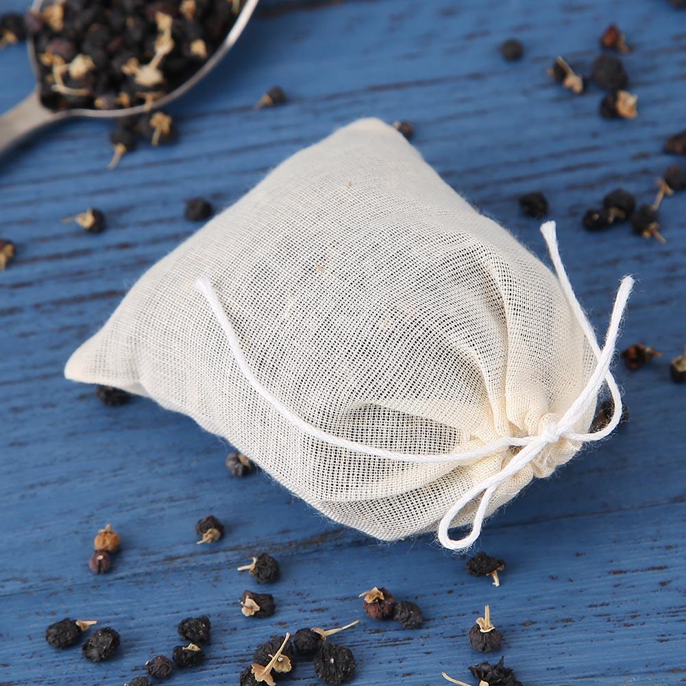 20Pcs/Lot Tea Bags Disposable Tea Filtration Bags Cotton Gauze Tea Bag With String Heal Seal For Coffee Herb Loose Tea Infuser