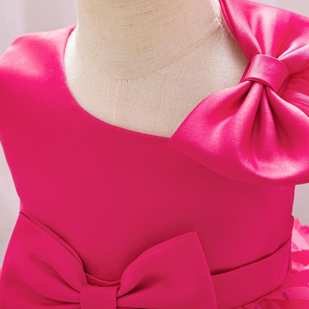 Letnia ślubna sukienka dla dziewczynek w kwiaty chrzest malucha pierwsza sukienka urodzinowa dziewczynka ubrania ślubna księżniczka koronkowa sukienka na imprezę