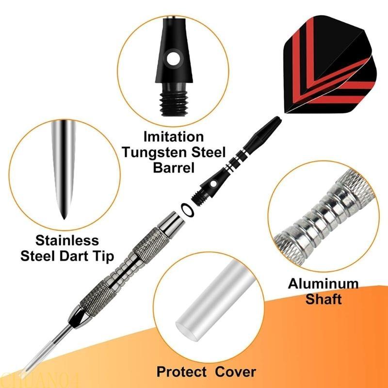 A1A2 Professional Steel Barrels PET Flight Set of 12 20 Grams Steel Tip Darts Sets with Aluminum Alloy Shaft Safe Darts Set