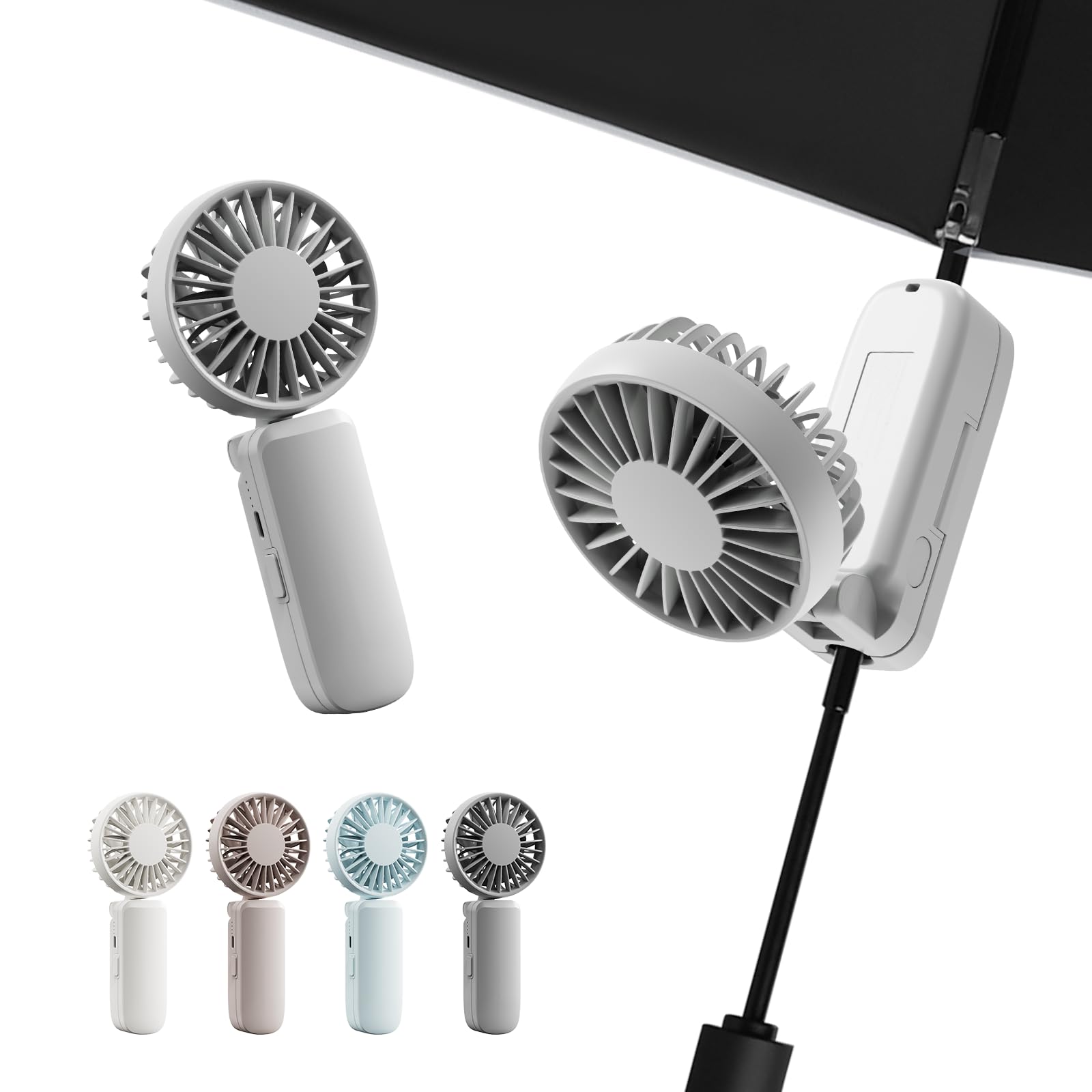 

Зонт от солнца CICIBELLA Handy High 7 3 уровня долгой непрерывной работы Портативный Регулируемый Освобождает обе руки Защита от жары [Новейший / совместимый] Вентилятор, Воздушный поток,