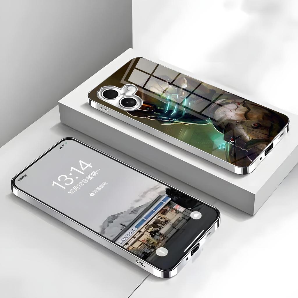 hot game Dead Space Phone Case For iPhone17 16 16e 15 14 13 12Plus Mini Pro Max Electroplated glass Phone Case